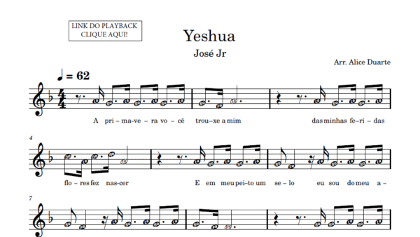 Yeshua - Partitura para Instrumentos em Sib