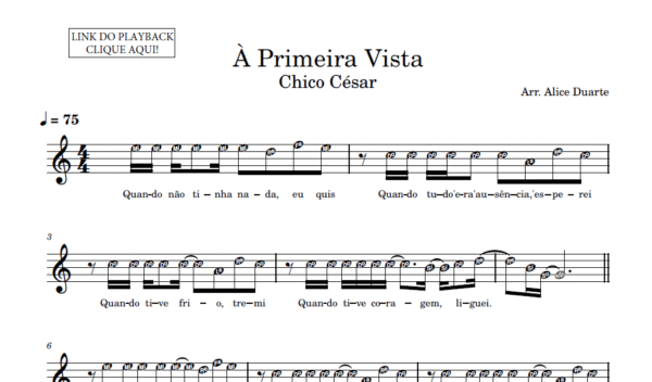 À Primeira Vista - Partitura para Sax Alto