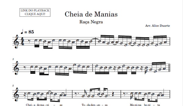 Cheia de Manias - Partitura para Instrumentos em Sib