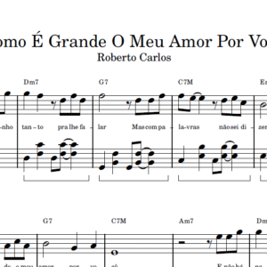 Como É Grande O Meu Amor Por Você - Partitura para Piano