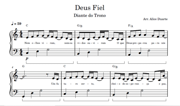 Deus Fiel - Partitura para Piano