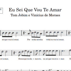 Eu Sei Que Vou Te Amar - Partitura para Instrumentos em Sib