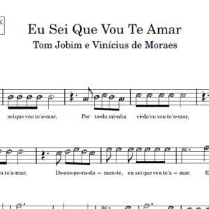 Eu Sei Que Vou Te Amar - Partitura para Sax Alto