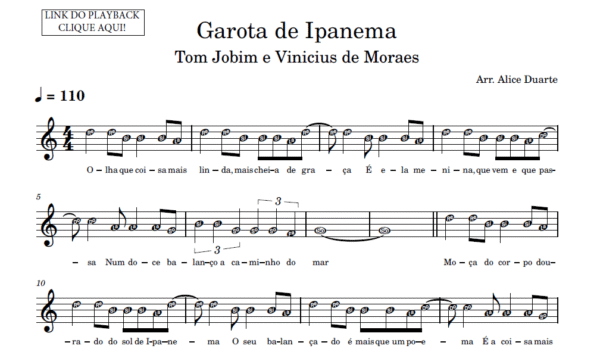 Garota de Ipanema - Partitura para Sax Alto