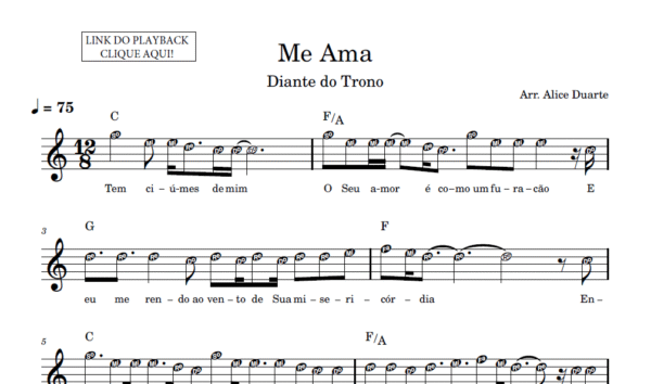 Me Ama - Partitura Facilitada