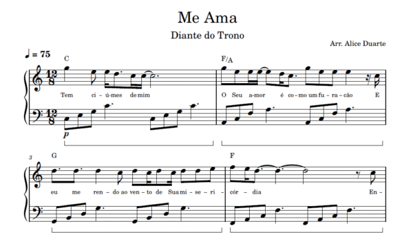 Me Ama - Partitura para Piano