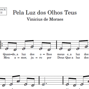 Pela Luz dos Olhos Teus - Partitura para Sax Alto