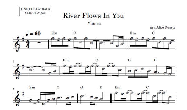 River Flows In You - Partitura Facilitada