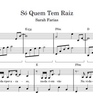 Só Quem Tem Raiz - Partitura para Piano