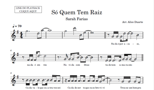 Só Quem Tem Raiz - Partitura para Sax Alto