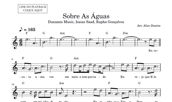 Sobre As Águas - Partitura Facilitada