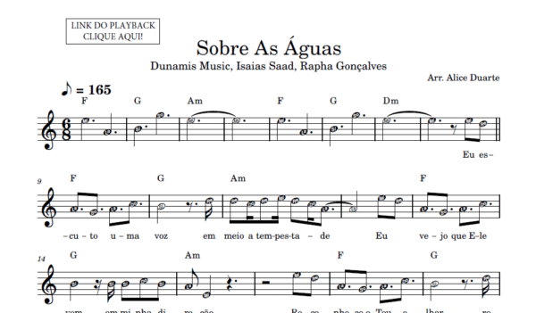 Sobre As Águas - Partitura para Instrumentos em Sib