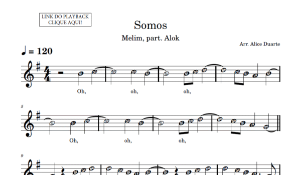 Somos - Partitura para Sax Alto
