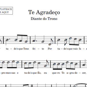 Te Agradeço - Partitura para Sax Alto