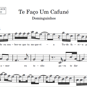 Te Faço Um Cafuné - Partitura para Sax Alto