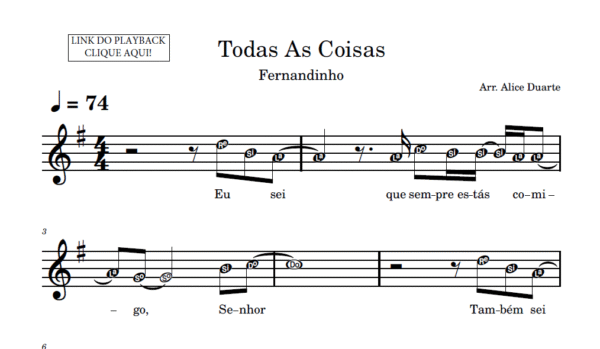 Todas As Coisas - Partitura para Instrumentos em Sib