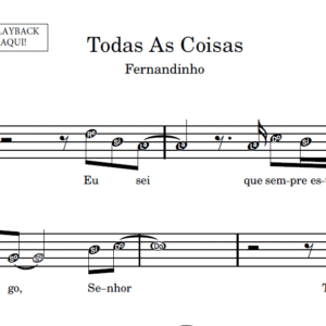 Todas As Coisas - Partitura para Sax Alto