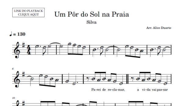 Um Pôr do Sol na Praia - Partitura para Instrumentos em Sib