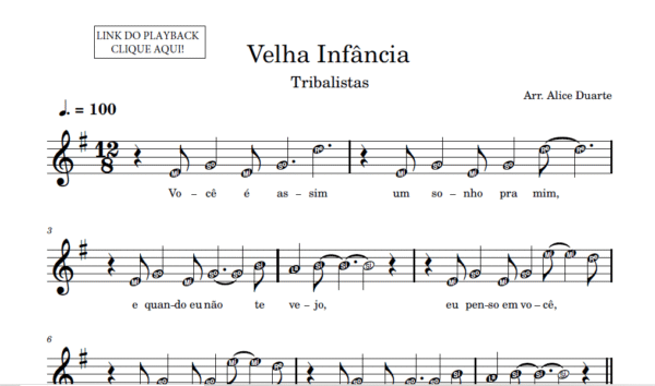 Velha Infância - Partitura para Sax Alto