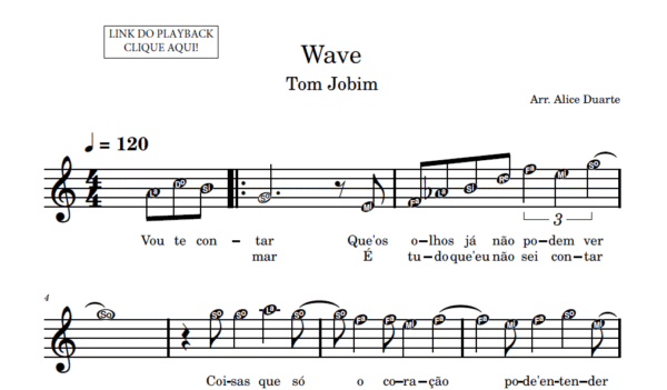 Wave - Partitura para Sax Alto
