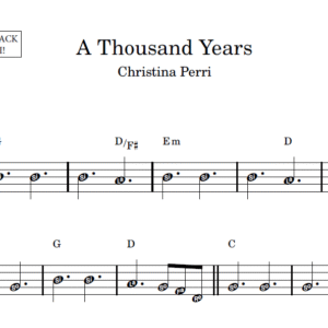 A Thousand Years - Partitura Facilitada