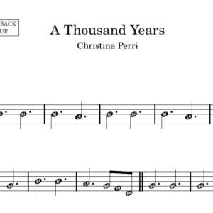 A Thousand Years - Partitura para Sax Alto