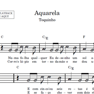 Aquarela - Partitura Facilitada