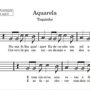 Aquarela - Partitura para Instrumentos em Sib