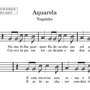 Aquarela - Partitura para Sax Alto