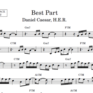 Best Part - Partitura para Sax Alto