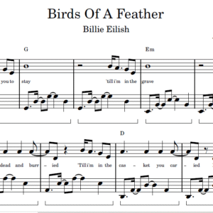 Birds Of A Feather - Partitura para Piano