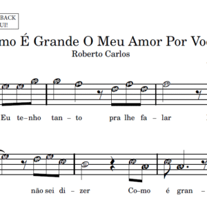 Como É Grande O Meu Amor Por Você - Partitura para Sax Alto