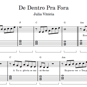 De Dentro Pra Fora - Partitura para Piano