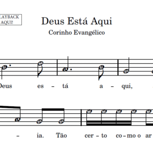 Deus Está Aqui - Partitura para Instrumentos em Sib