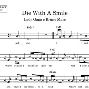 Die With A Smile - Partitura Facilitada