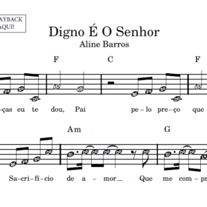Digno É O Senhor - Partitura Facilitada