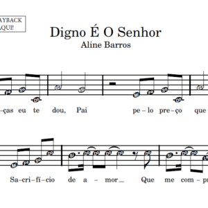 Digno É O Senhor - Partitura para Instrumentos em Sib