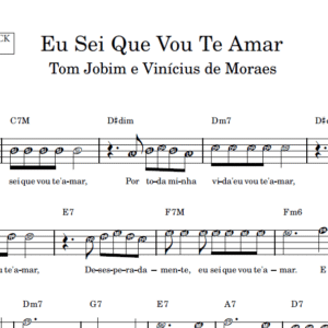 Eu Sei Que Vou Te Amar - Partitura Facilitada