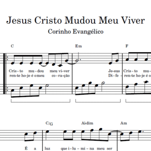 Jesus Cristo Mudou Meu Viver - Partitura para Piano