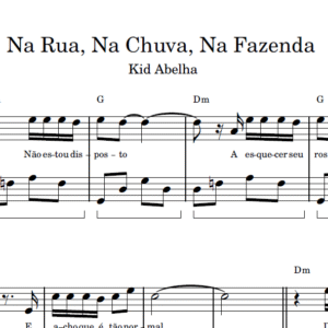 Na Rua, Na Chuva, Na Fazenda - Partitura para Piano