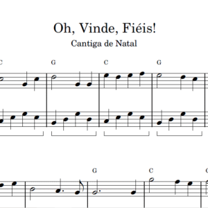 Oh, Vinde, Fiéis! - Partitura para Piano