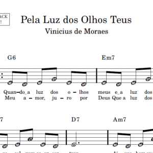 Pela Luz dos Olhos Teus - Partitura Facilitada
