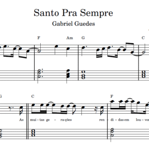 Santo Pra Sempre - Partitura para Piano | FÁCIL