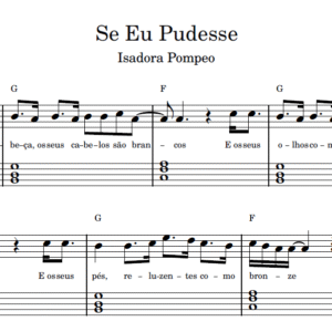 Se Eu Pudesse - Partitura para Piano