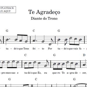 Te Agradeço - Partitura Facilitada