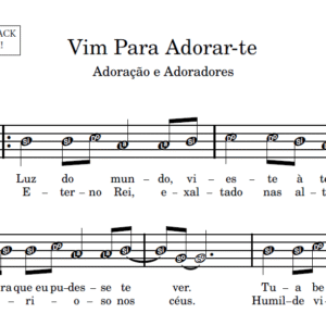 Vim Para Adorar-te - Partitura para Sax Alto