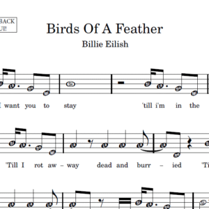 Birds Of A Feather - Partitura para Sax Alto