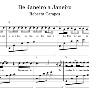 De Janeiro a Janeiro - Partitura para Piano