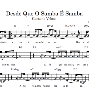Desde Que O Samba É Samba - Partitura Facilitada