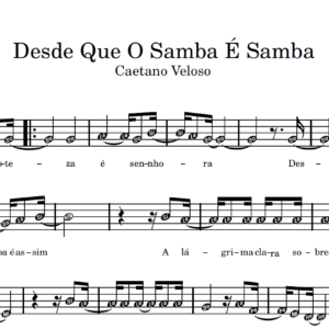 Desde Que O Samba É Samba - Partitura para Sax Alto